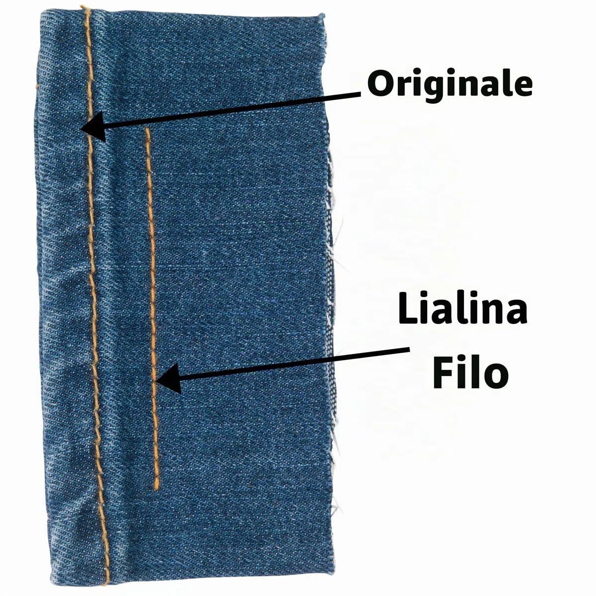 Lialina Jeansgarn - Filo per Macchina Da Cucire - 6 Rotoli Da 150 M - Cuciture Jeans Originali - Set DI Filo per Cucire Jeans Extraforte No.36-100% Poliestere - Colori Denim