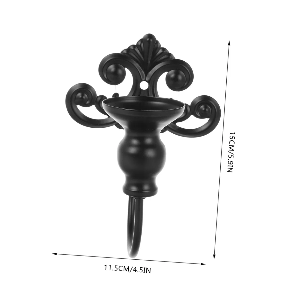 Didiseaon Applique da Muro in Ferro Nero Design Classico e Raffinato, Portacandele da Muro per Decorazioni Murali Soggiorno, Uso Multi-Room e Sicurezza Migliorata