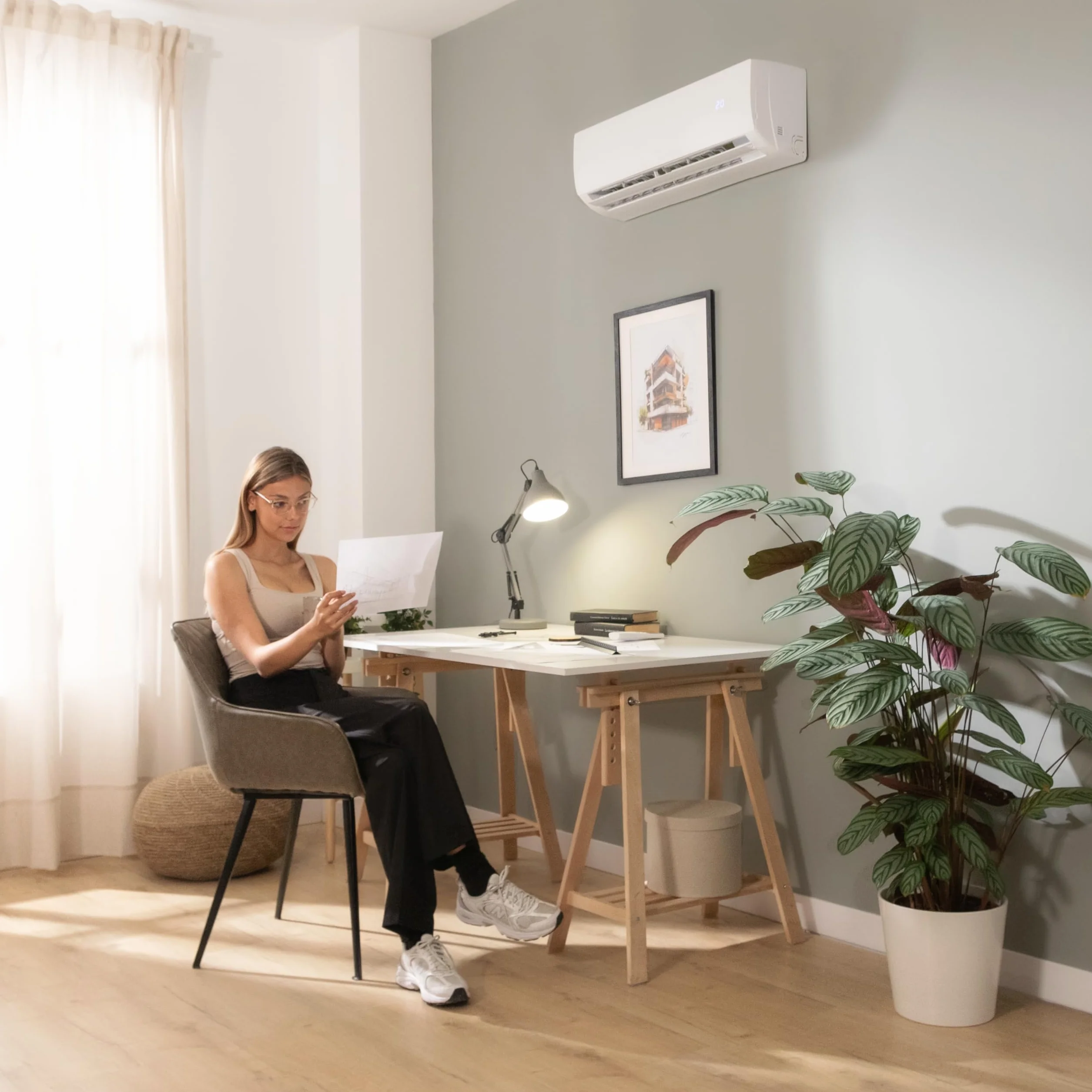 Cecotec Condizionatore Split AirClima 12000 Smartfresh 12000 BTU, Motore DC, Pompa di calore, Telecomando, Display LED, Sistema Inverter, 5 Modalità, 8 Velocità, Copertura 22 m2