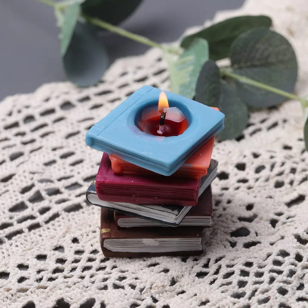 Stampo in silicone a forma di libro 3D per realizzare candele, stampi per gesso, caramelle, torte, cioccolato, strumento per decorare