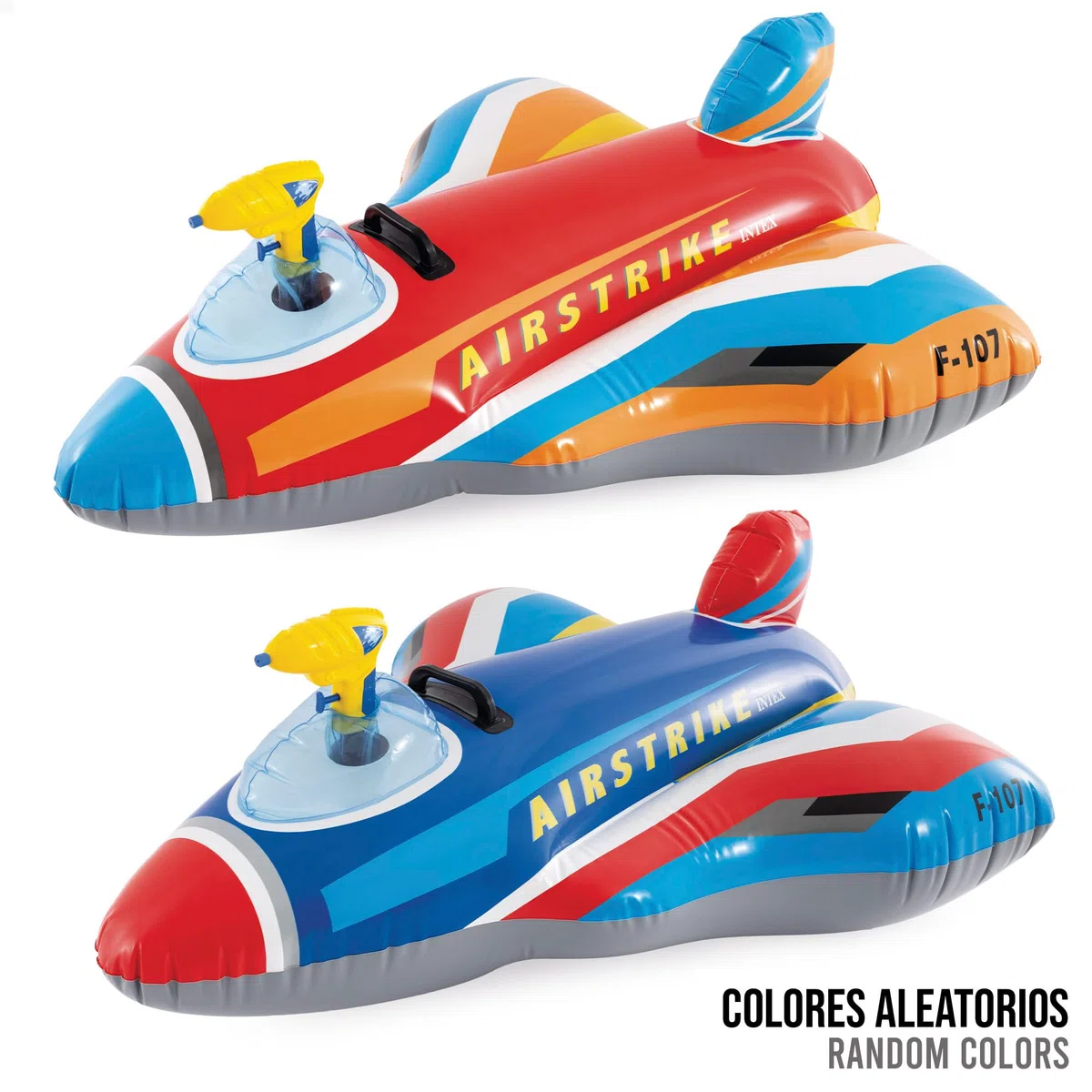 Intex Jet Fighter Ride-Ons 57531NP (gonfiato 112 x 91 x 41 cm/sgonfiato 117 x 104 cm)