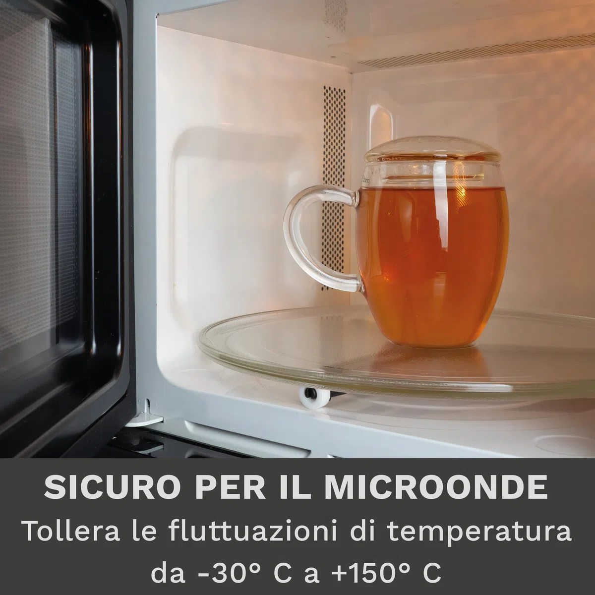 Creano Bicchiere da Tè Sfuso Tutto in Uno da 400 ml, Grande Tazza da Tè con Filtro in Vetro e Coperchio in Vetro, Teiera in Attraente Confezione Regalo Trasparente 1 Pezzo (Confezione da 1)