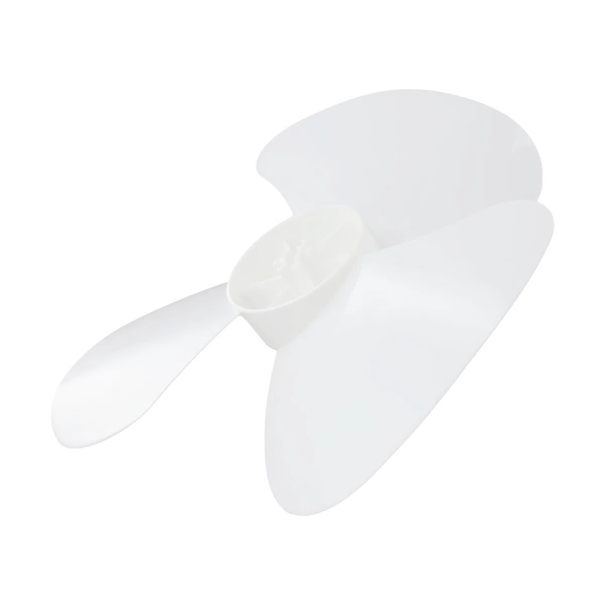 Ventola di ricambio a 3 pale, 30 cm, in plastica, diametro 30 cm, foro da 8 mm, per ventilatori da tavolo, da parete, a piedistallo, bianco