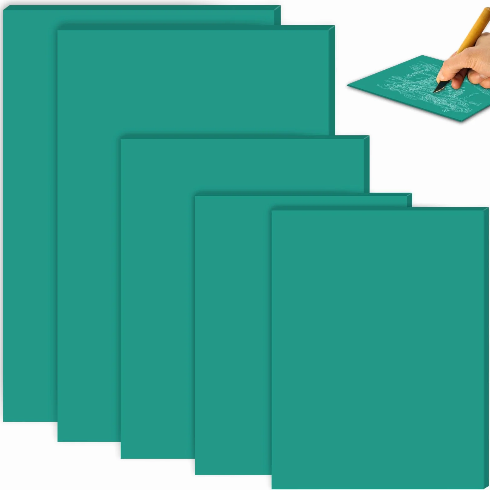 BAIFULAI 5 fogli linoleum gomma morbida 2A4 A5 2A6 set timbri fai da te stampa