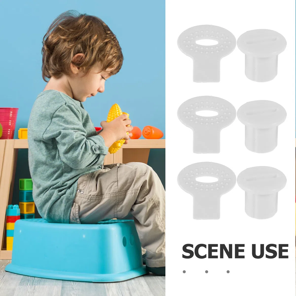 1 set di viti di ricambio per la scaletta del WC per bambini - Accessori di fissaggio per il sedile del WC con chiave di serraggio per l'addestramento all'uso del vasino