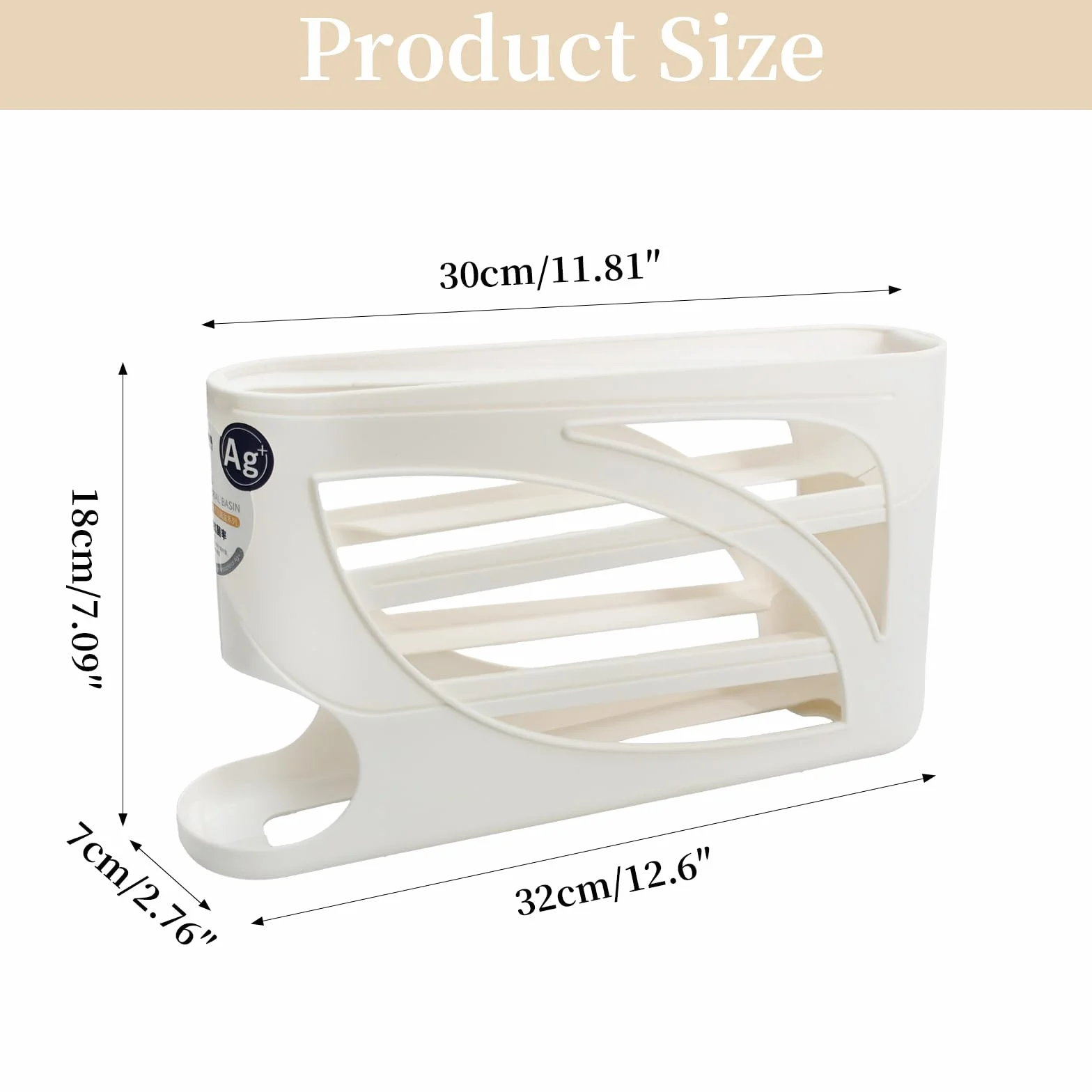 Portauova a 4 livelli per frigorifero, organizer per uova con design scorrevole, vassoio salvaspazio per 30 persone, contenitore impilabile per frigorifero e cucina (bianco)