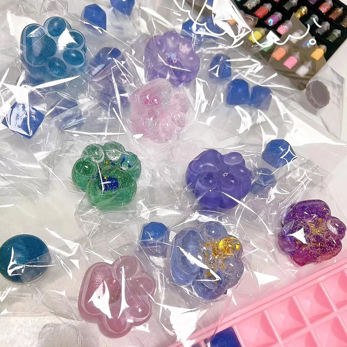 400 Pezzi Sacchetti di Cellophane Trasparente Sacchetti Plastica Autoadesivi OPP Plastica Alimenti Sacchetto per Decorare Caramelle Biscotto Natale (6 * 8cm)