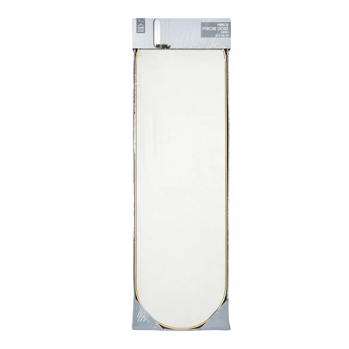 HOME DECO FACTORY Nuevo 2024 - Espejo Dorado 30 CM H.100 CM
