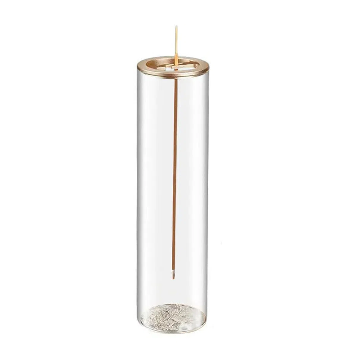 Porta incenso per bastoncini con raccoglitore di cenere in vetro staccabile, bruciatore di incenso per meditazione, yoga e relax in casa.