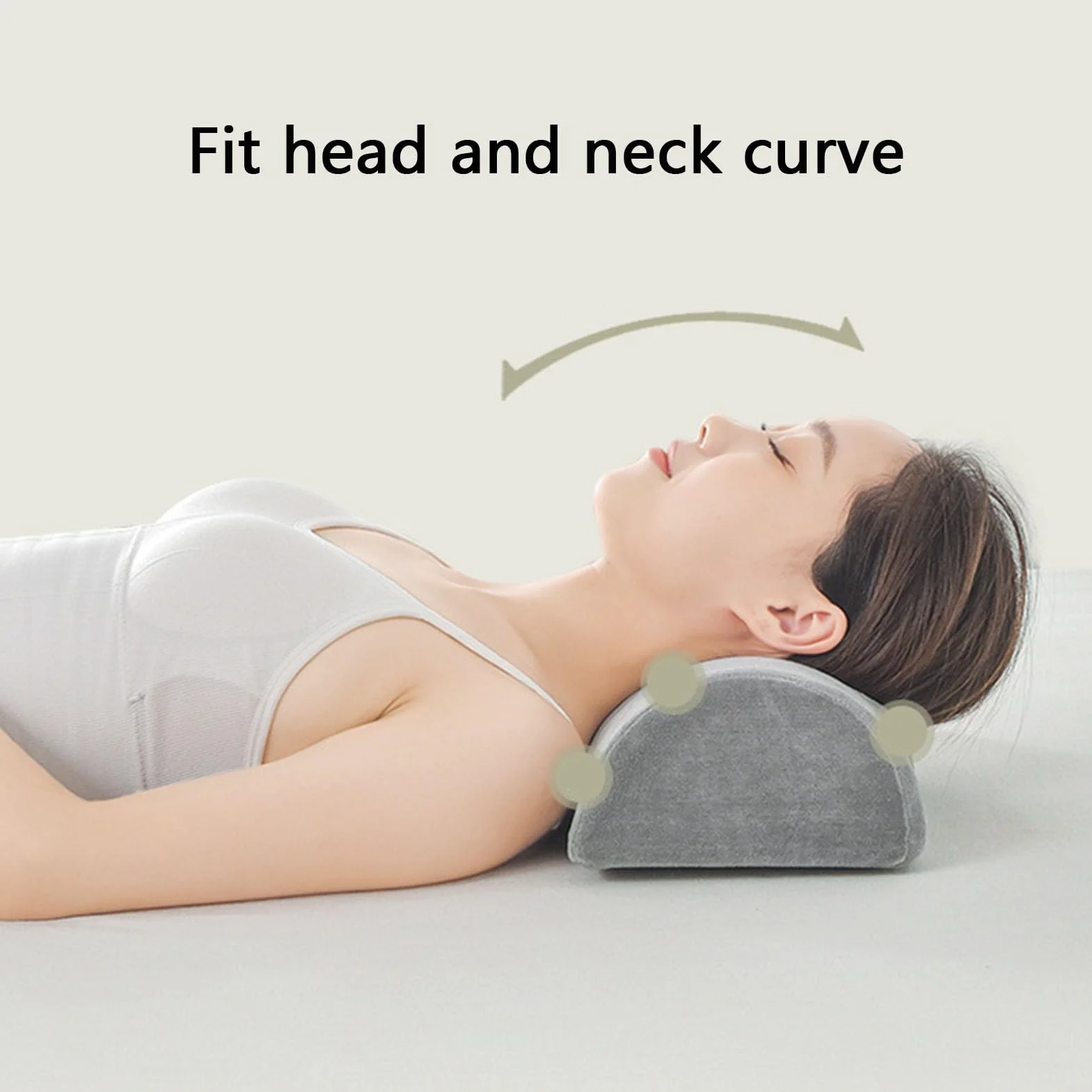 Cuscino a mezzaluna - Comodo cuscino di supporto lombare, memory foam per testa, piedi, parte bassa della schiena, ginocchia e fianchi - Design ergonomico per un sonno ristora