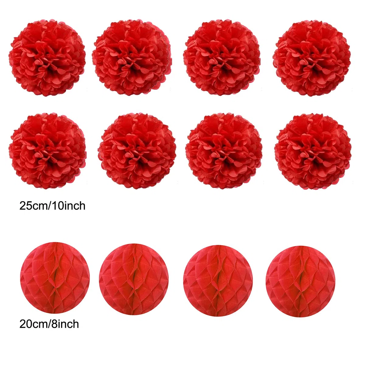ZERODECO Ventilatori di Carta Decorazione Pompons e Palle a Nido d'ape Per decorazione della festa nuziale nozze Nidi Tatuaggi nuziale doccia Camera della decorazione della parete