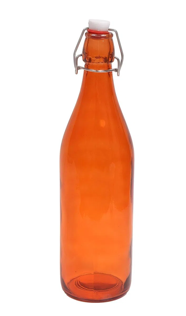 Bottiglie in vetro stile vintage da 1 litro con tappo basculante – Ideali per uso domestico o commerciale – Riempire con acqua, vino, alcol, olio, birra