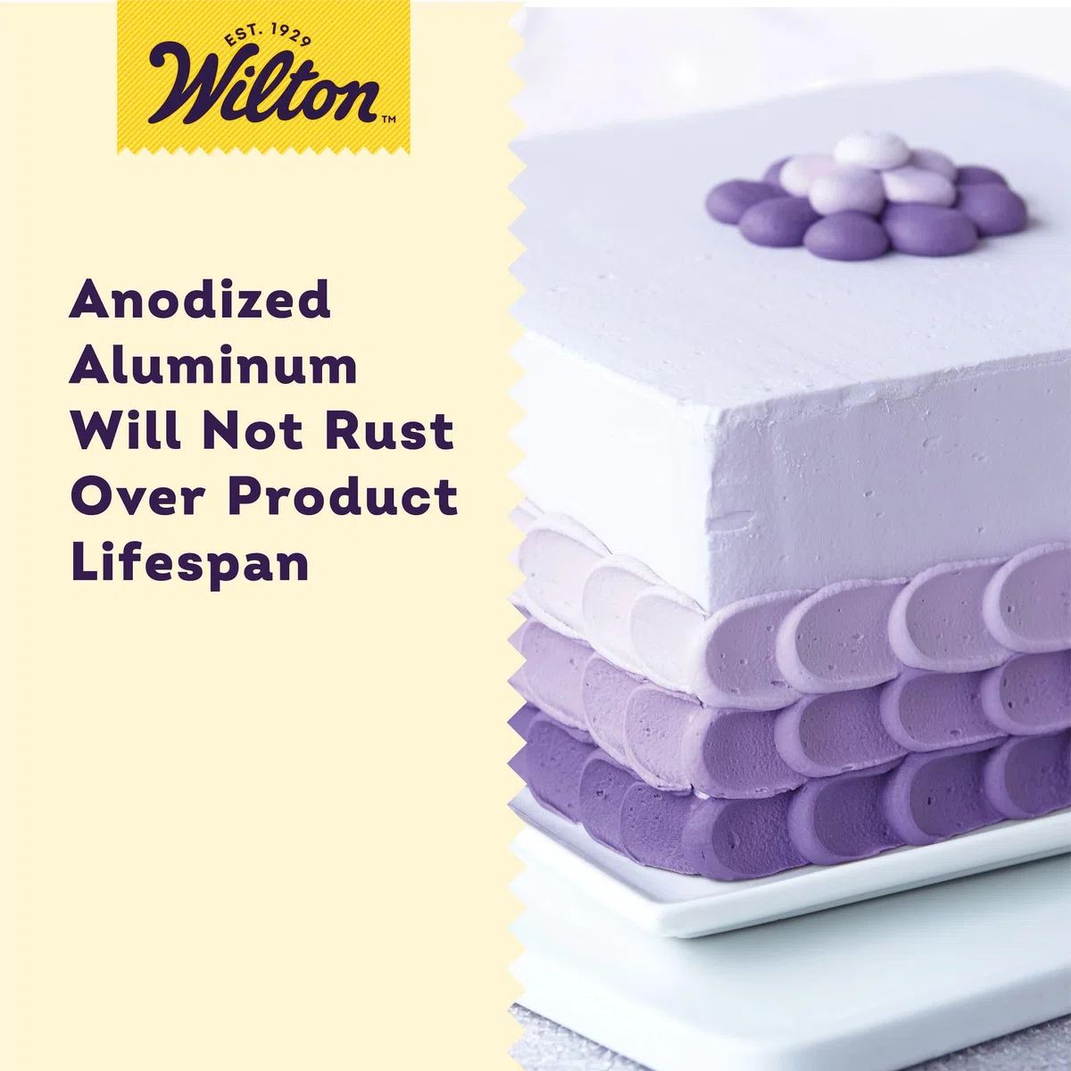 Wilton Performance Pans Stampo Quadrato in Alluminio Anodizzato - Teglia Resistente e Antiruggine per Torte a Strati e da Cerimonia - 20x20 cm