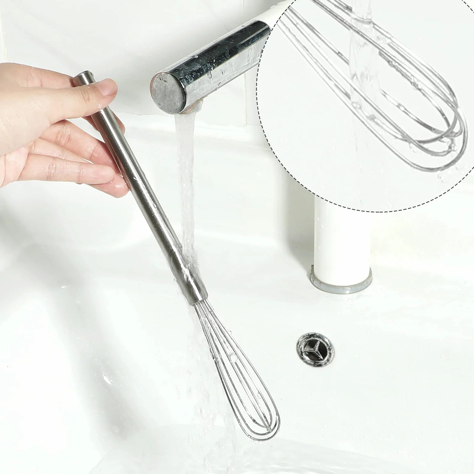 Webake Set di 3 Fruste in Acciaio Inox - Mini Frusta per Mescolare, Montare e Frustare