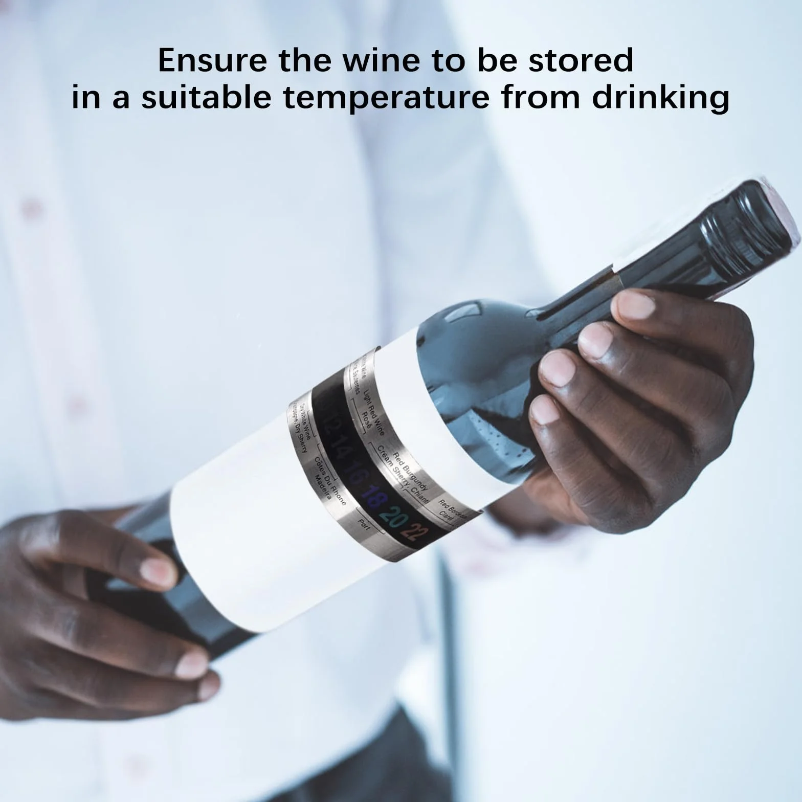 2 termometri da vino, in acciaio inox, con display LCD, termometro, bottiglia di birra e vino rosso, sensore di temperatura, per vino, spumante, succo di vino, serbatoio dell'acqua