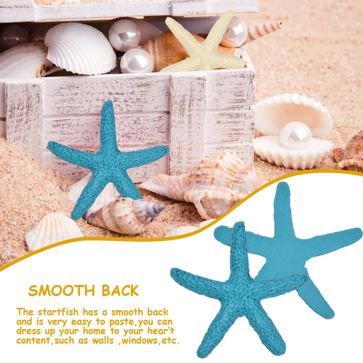 15 Pezzi Stelle Marine Decorative, Stella Marina in Resina, Decorazioni Miniature
