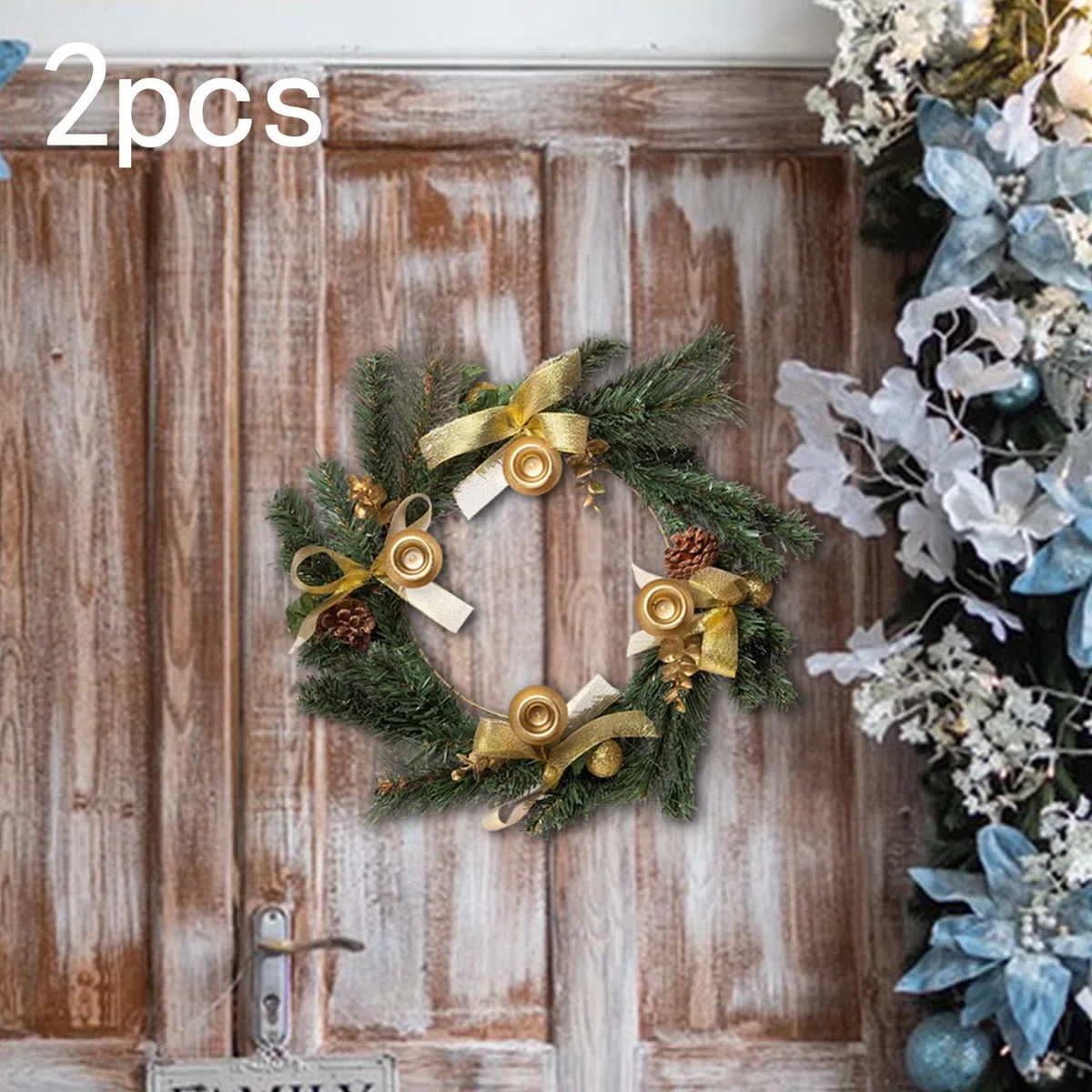 Set di 2 cerchi in metallo per decorazioni floreali e ghirlande, Diametro 45 Cm