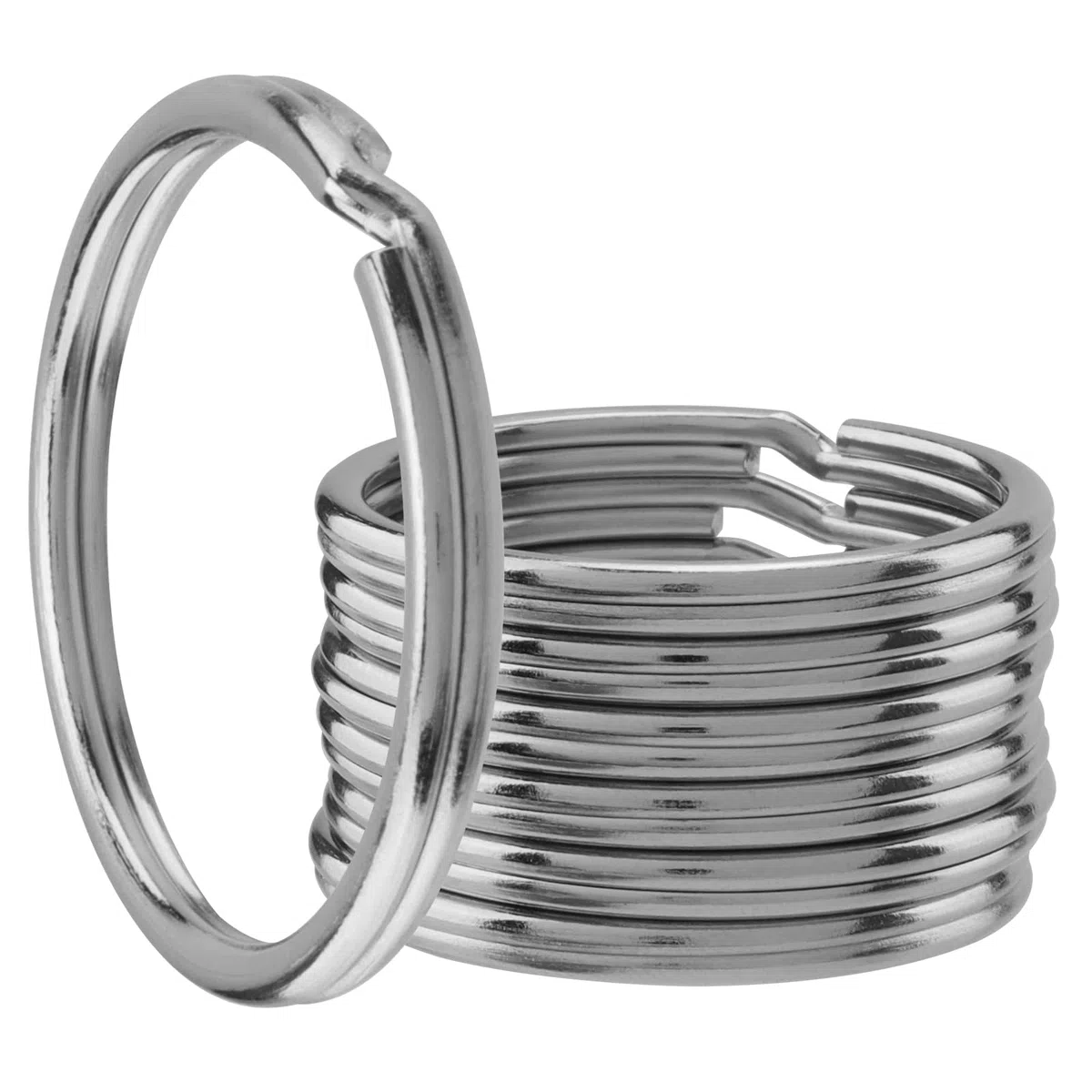 Set di 150 anelli portachiavi rotondi da 30 mm, adatti per chiavi, per il fissaggio di collane, bracciali, lavori di bricolage, decorazioni
