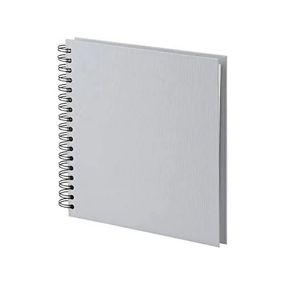 Rössler Papier 1329452176 - S.O.H.O. Album fotografico Wire-O 230 x 230 mm, 60 pagine bianche, pietra, 1 pezzo