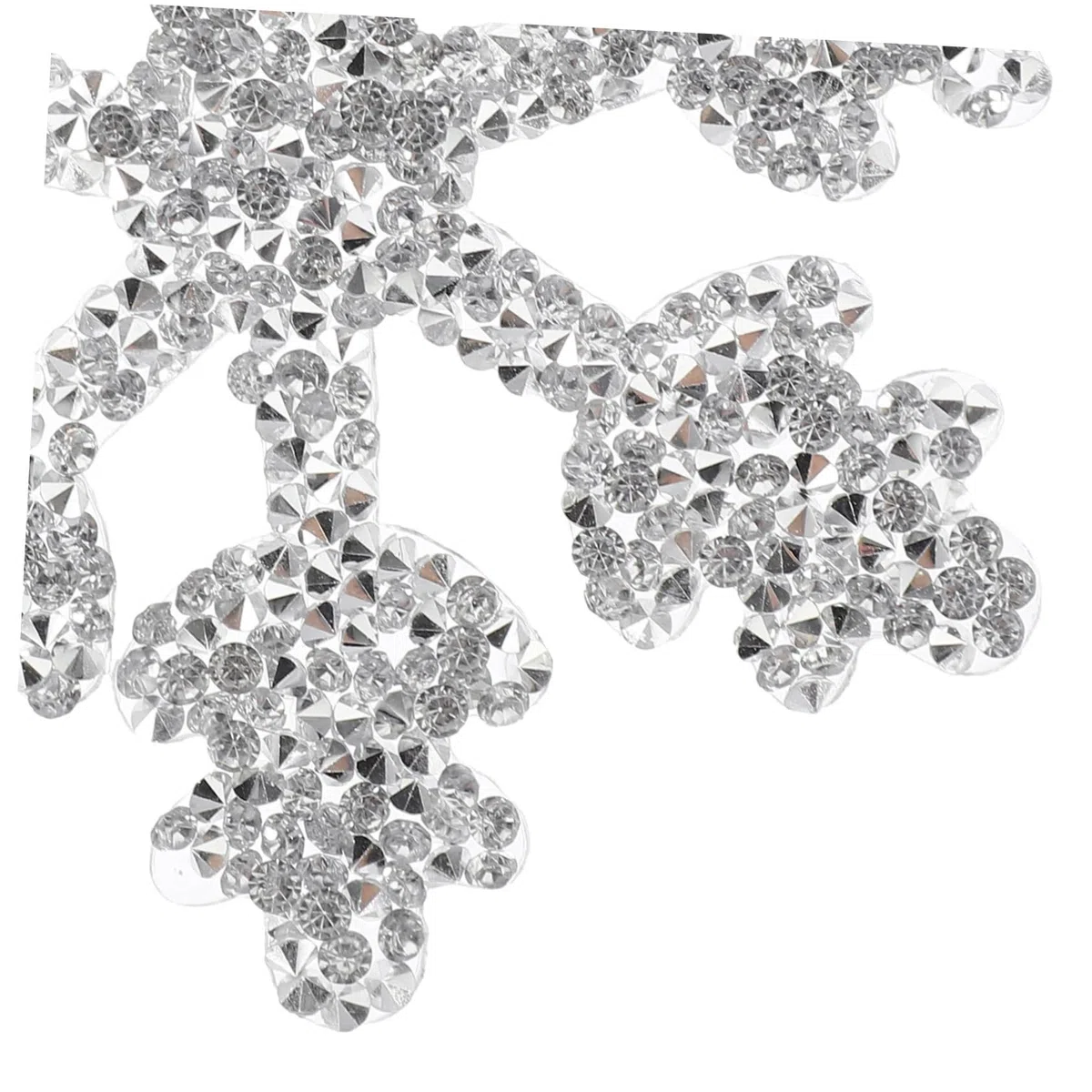 Mappa della stiratura dei vestiti abbellimenti perline vestire strass toppe per giubbotti toppe per jeans Patch Applique per vestiti con fiocco di neve resina Silver
