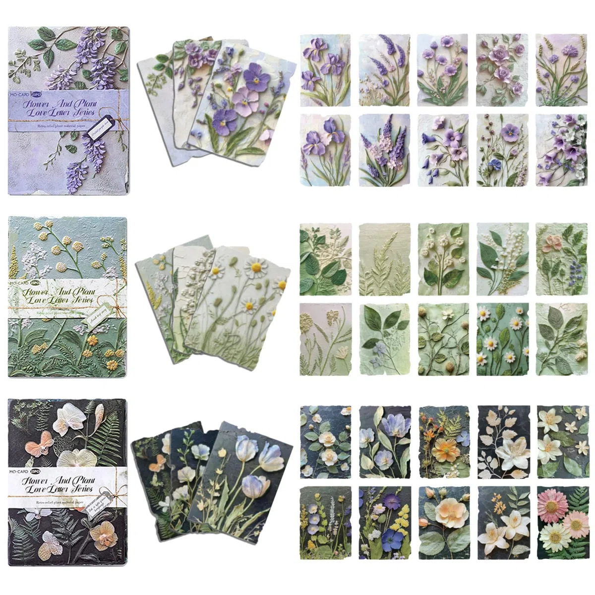69 Fogli Carta Scrapbooking Floral, Dipinti Olio Fiori Carta Decorativa, Decoupage Paper per Creazione Biglietti Diario Album Foto Regalo Fotografico Decorazione