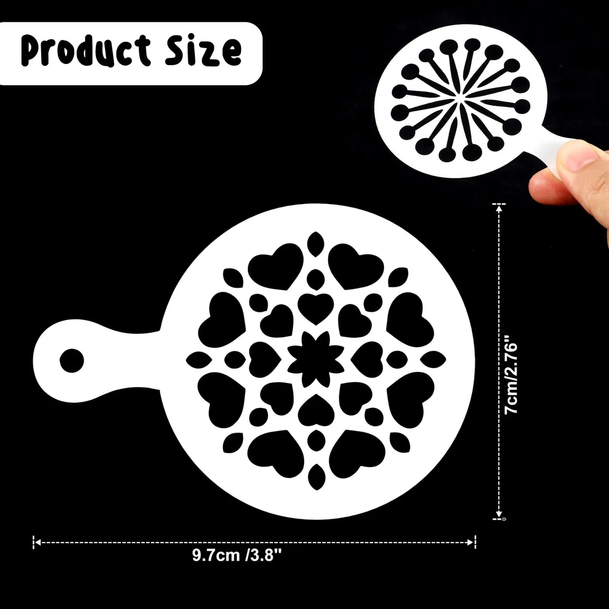 OOTSR 30 Modelli di Stencil per Caffè, Riutilizzabili Lavabili Torta Caramelle Modelli di Disegno, Dessert Decorazione Pittura Stampi in Plastica per Artigianato