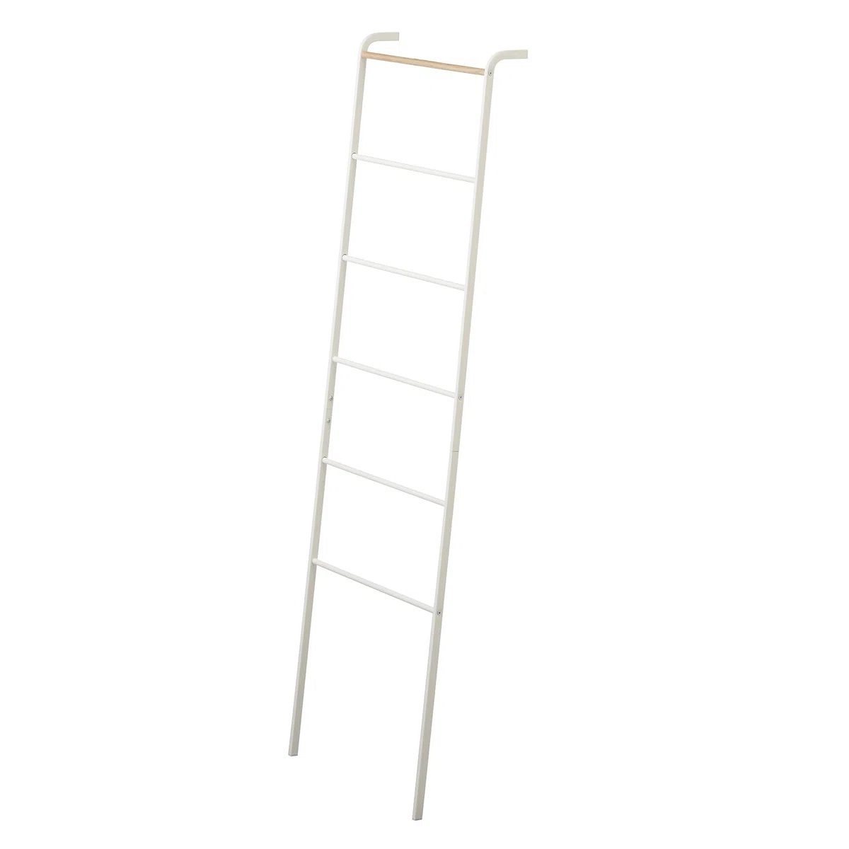 Yamazaki 2812 TOWER Leaning Ladder Hanger, white, Steel/Wood, 45 x 24 x 160 cm