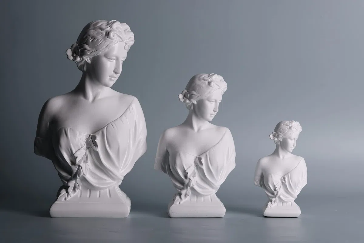 WUBIANJIE Busto di Artemide da 30 cm Grande Statua della Dea Greca in Resina per Ufficio, Libreria, Casa, Toeletta, Ritratto in Gesso di Venere Giovane, Collezionismo per Amanti