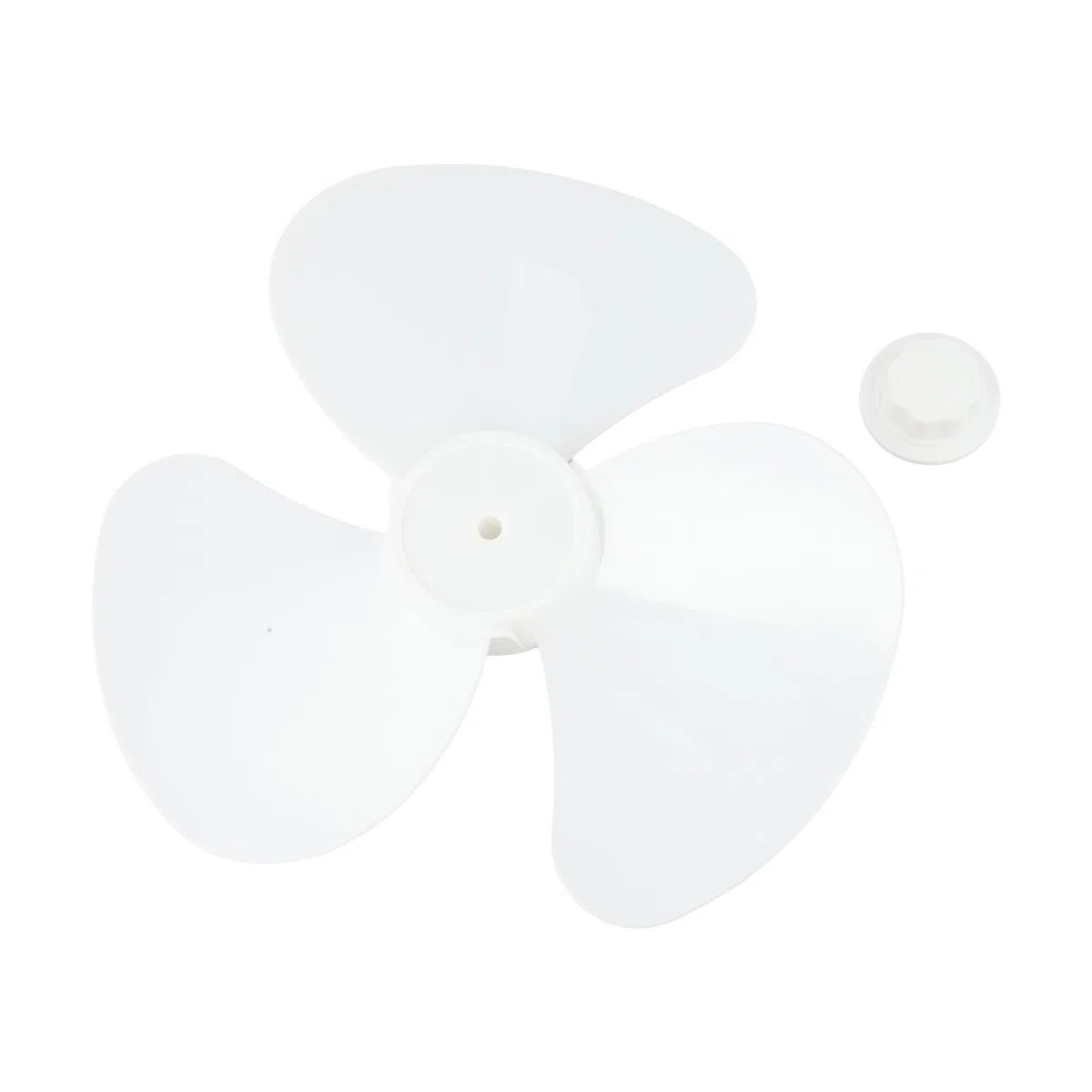 Ventola di ricambio a 3 pale, 30 cm, in plastica, diametro 30 cm, foro da 8 mm, per ventilatori da tavolo, da parete, a piedistallo, bianco
