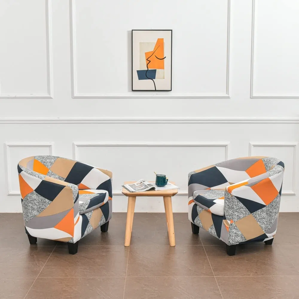 Copripoltrona 1 Posto Elasticizato Copripoltrona Chesterfield Antiscivolo Stampata Copri Poltroncina Universale Rimovibile Lavabile Fodera per Sedia da Club (Color : #6)