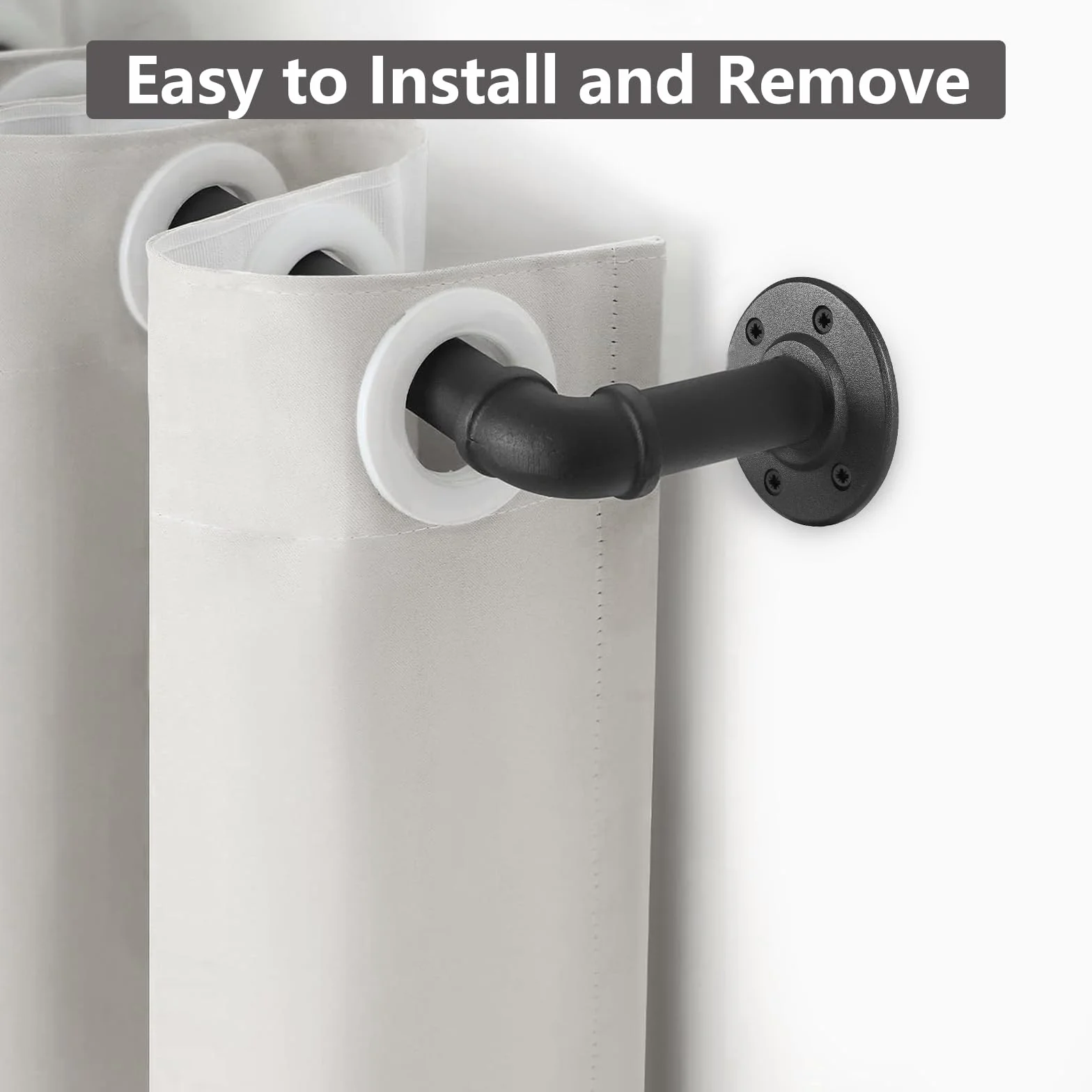 Bastone per Tende Industriale, Bastoni per Tende Estensibili，Bastone Tenda possono essere Installate su Soffitti o Pareti，Dimensioni Regolabili 122-218cm.