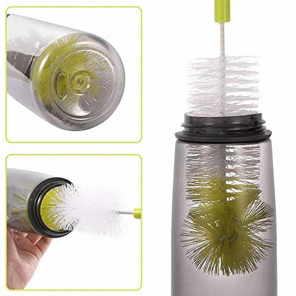 5pcs Scovolino Bottiglie, Cleaning Brush, Spazzola di Bottiglia, Bottiglia Spazzola Manico Lungo per Il Lavaggio di Birra, tè, Calderone, Caraffa Stretta Collana Bottiglie (5pack-a)