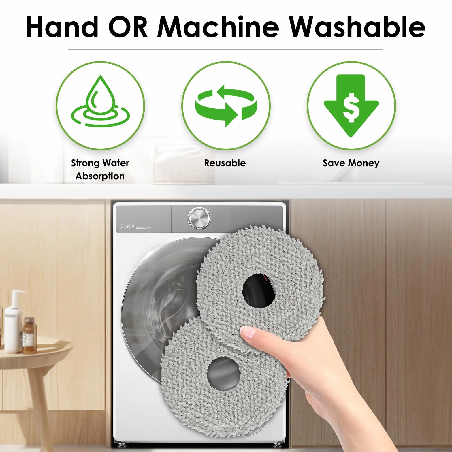 (4 pezzi) X20+ Ricambio panni per mocio per robot aspirapolvere Xiaomi X20+/ X20 Plus/ 1S/ S20 plus/ S20+/ X10+/ X20 pro, panni di ricambio lavabili, kit di accessori per panni