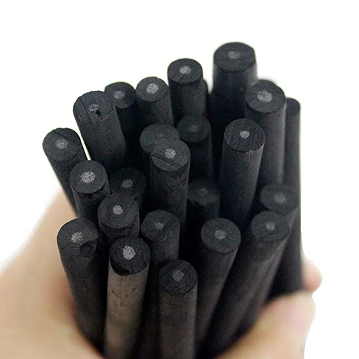 50 carboncini a forma di vite, morbidi, neri per disegnare, schizzi e belle arti, matite a carboncino per schizzi di salice per disegnare, 2 scatole da 3-5 mm, 5-8 mm