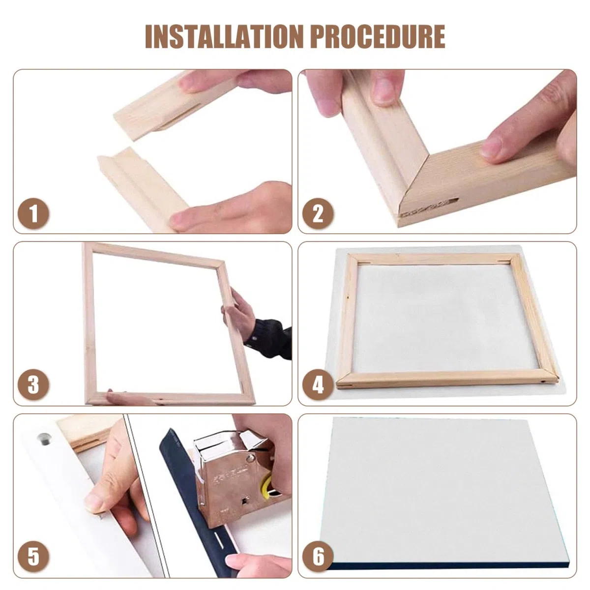 Set Cornice in Legno Massello 40x50 Cm per Pittura a Olio, Telaio Fai da Te Barre per Tensione Tela, Supporto Pratico per Artisti e Appassionati di Pittura Creativa