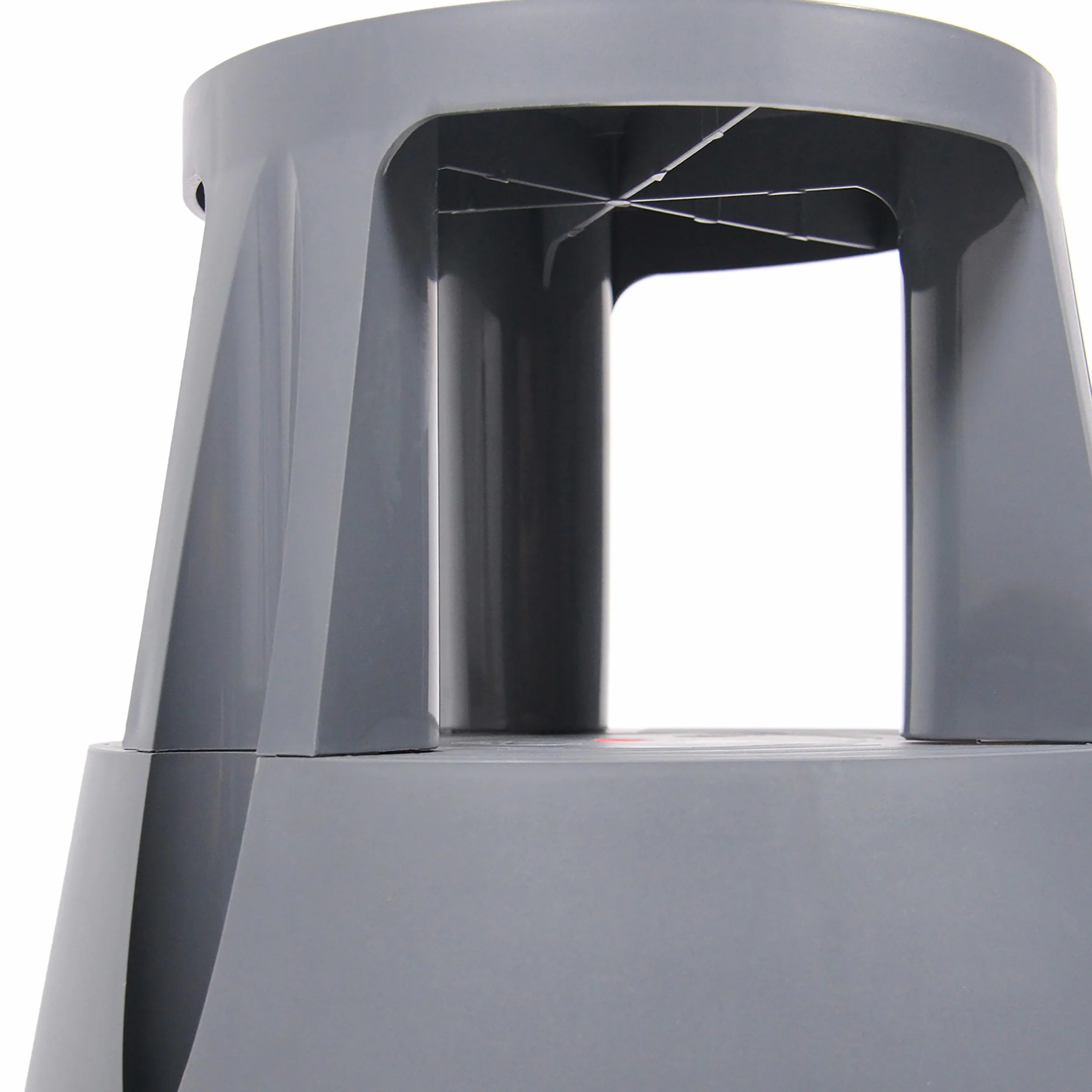 hjh OFFICE TIO-M I 830001 - Sgabello in plastica con base di elefante, certificato T?V, altezza 42 cm, portata fino a 150 kg, con ruote, colore: Grigio