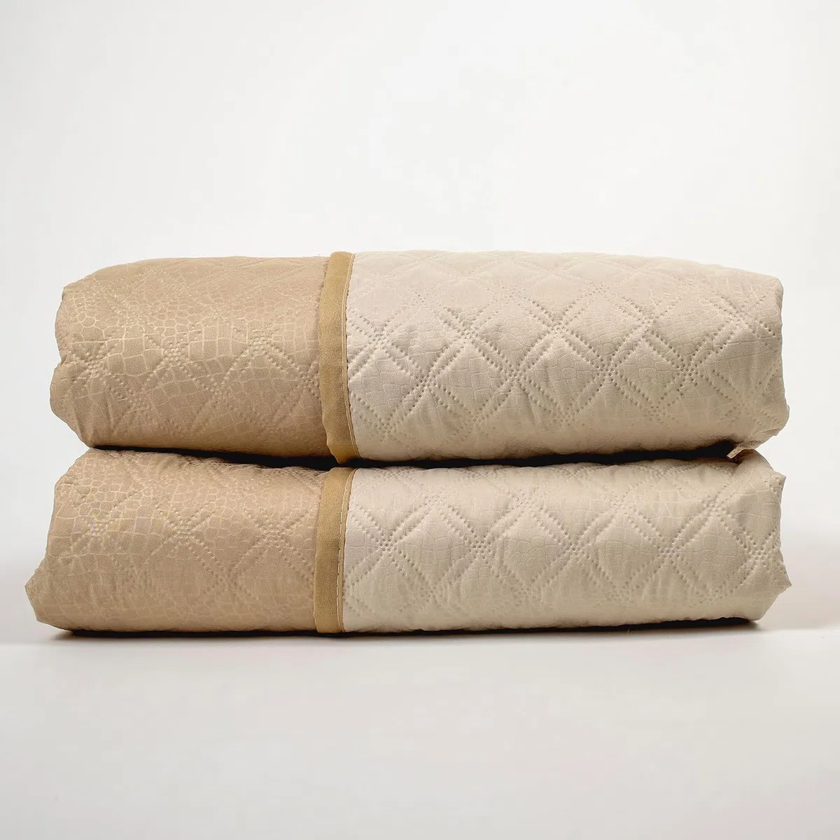 Corredocasa Trapuntino Copriletto Double Face per Letto Matrimoniale Vari Colori Disponibili (Panna/Beige)