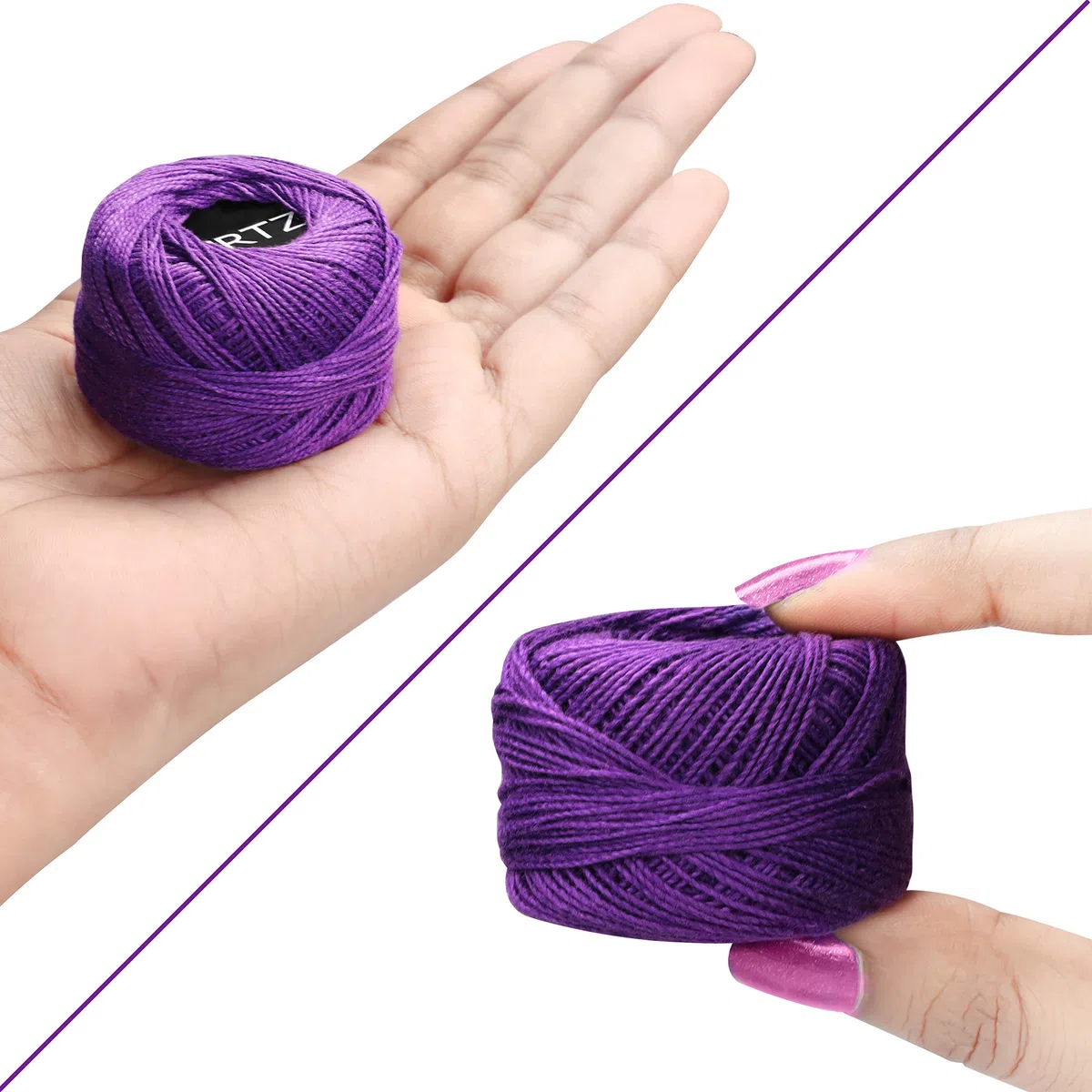 Kurtzy Gomitoli Cotone per Uncinetto Set (42 Filati) - 2 Uncinetti Inclusi (1 mm e 2 mm) - Peso per Uncinetto (5 g) - Lunghezza Totale Filo per Uncinetto 1512 m