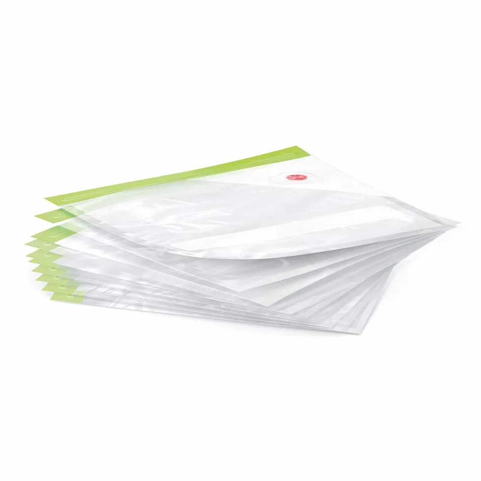 Bosch Set di 10 Sacchetti per Sottovuoto MSZV0FB1, Capienza 1.2 L, Chiusura Ermetica, Riutilizzabili e Lavabili in Lavastoviglie, Adatti per Preparare Carne, Pesce o Verdure Sous-vide