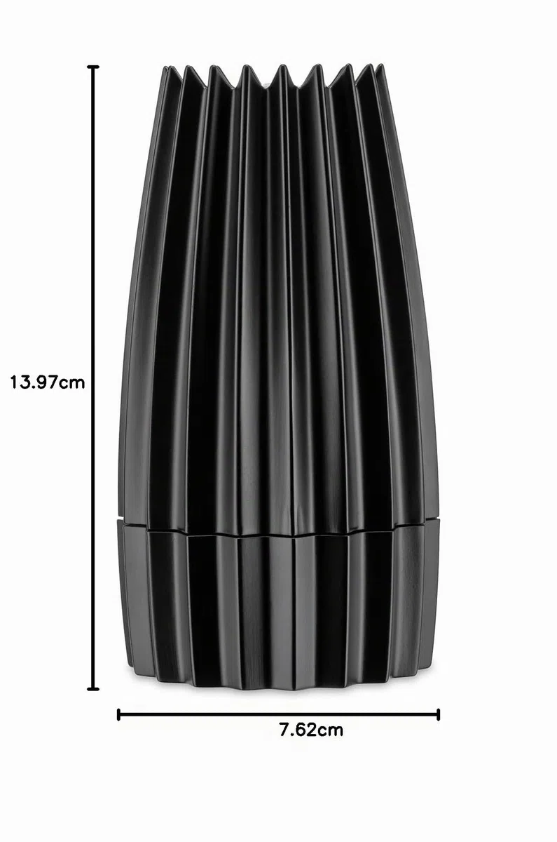 Alessi Grind WAL03 B Macinasale di Design in Fusione d'Alluminio, Nero