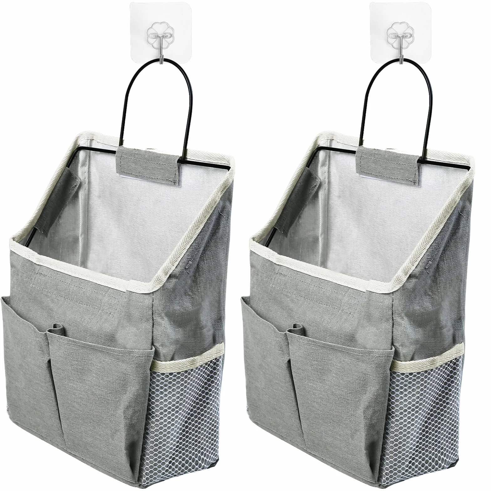 Organizer da Parete, 2 Pezzi, con Tasche per Bagno e Cucina