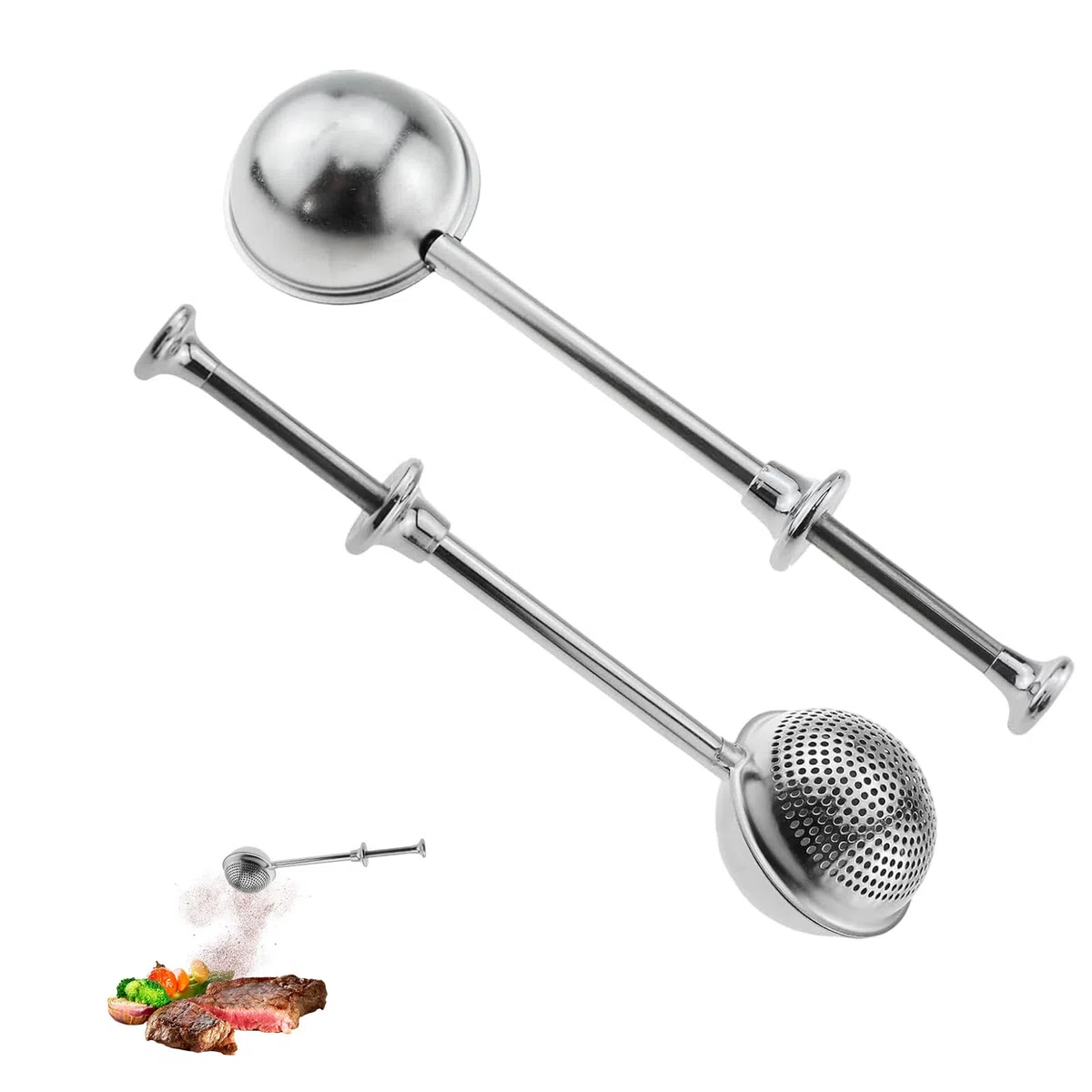 2 Pezzi di Colino da Tè Sfuso, Pinze da Tè, Infusore a Sfera in Acciaio Inossidabile 304, Colino da Tè, Infusore da Tè, Infusore, Adatto per Preparare Il Tè e Cospargere la Polvere Dolcidolci