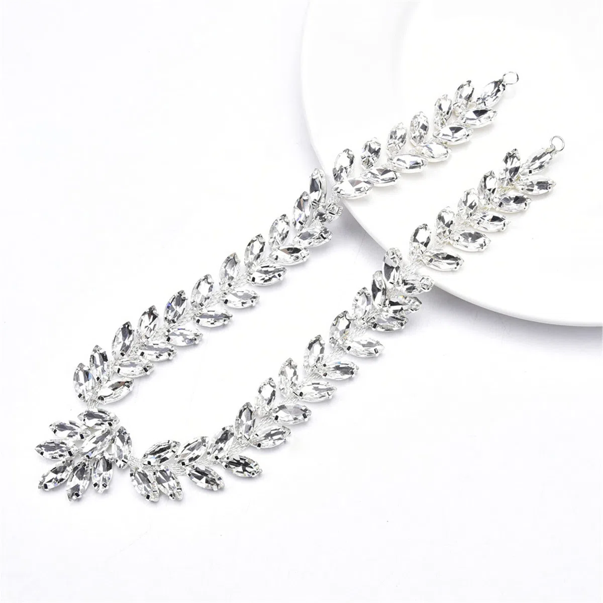 Applique di Strass, Catena di Strass per Abiti da Sposa, Vestiti, Cintura di Cristallo, Applicazioni per Cucire per Scarpe