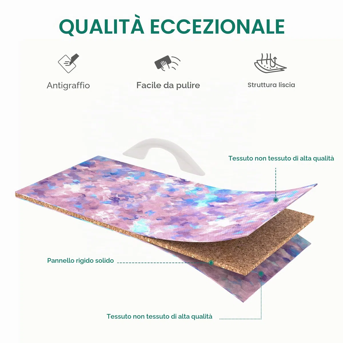 YITAHOME Cassettiera in tessuto,Armadietto con 4 Scomparti,Tiretti Pieghevoli in Tessuto,Struttura in Acciaio,Stampa Viola
