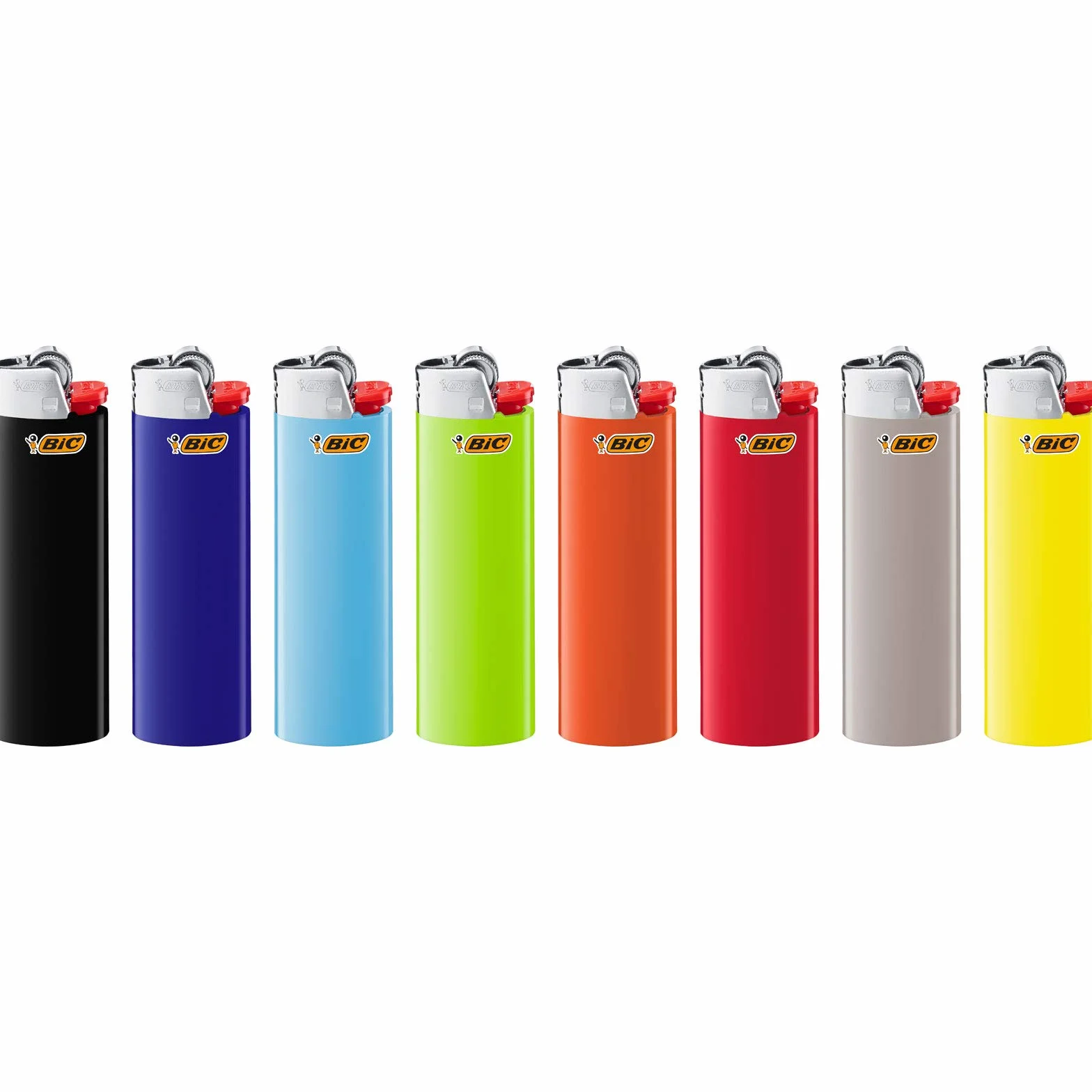 BIC J26 Long-Lasting Maxi Lighters that lasts for up to 3,000 lights, Assorted Colour, Tray of 50