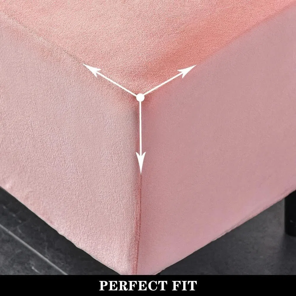 Copri Pouf Elasticizzato Rettangolo Quadrato Copri Pouf Poggiapiedi Copri Pouf Divano Copri Pouf Fodere Coprisgabello Quadrato (Color : #20, Size : 135-160cm/53-63in)
