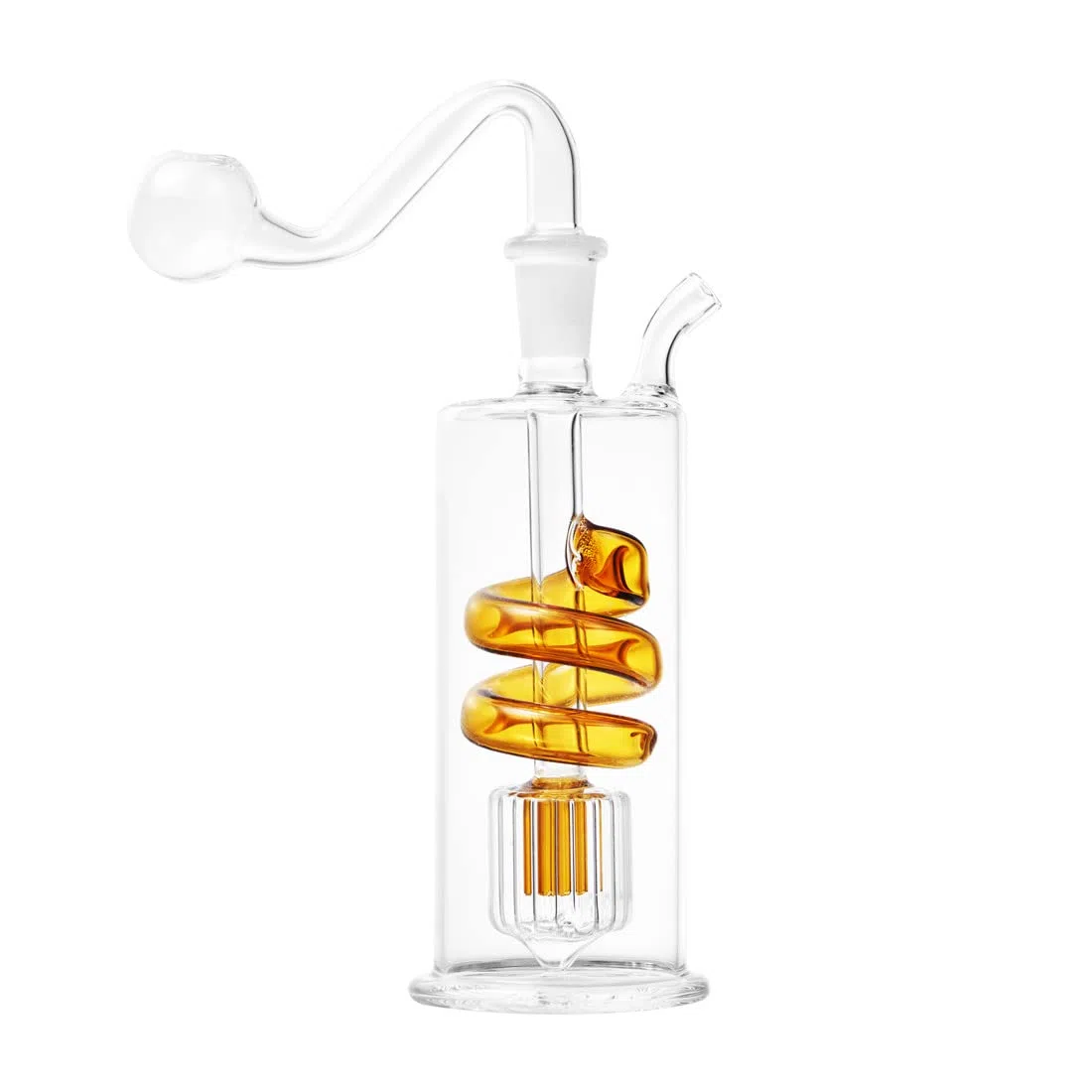 RORA Vetro bruciatore olio Bong acqua tubi Mini vetro Bong acqua tubi Riciclatore mano piccoli Bong con 10 millimetri S Bowl Pipe Accessori (A#)