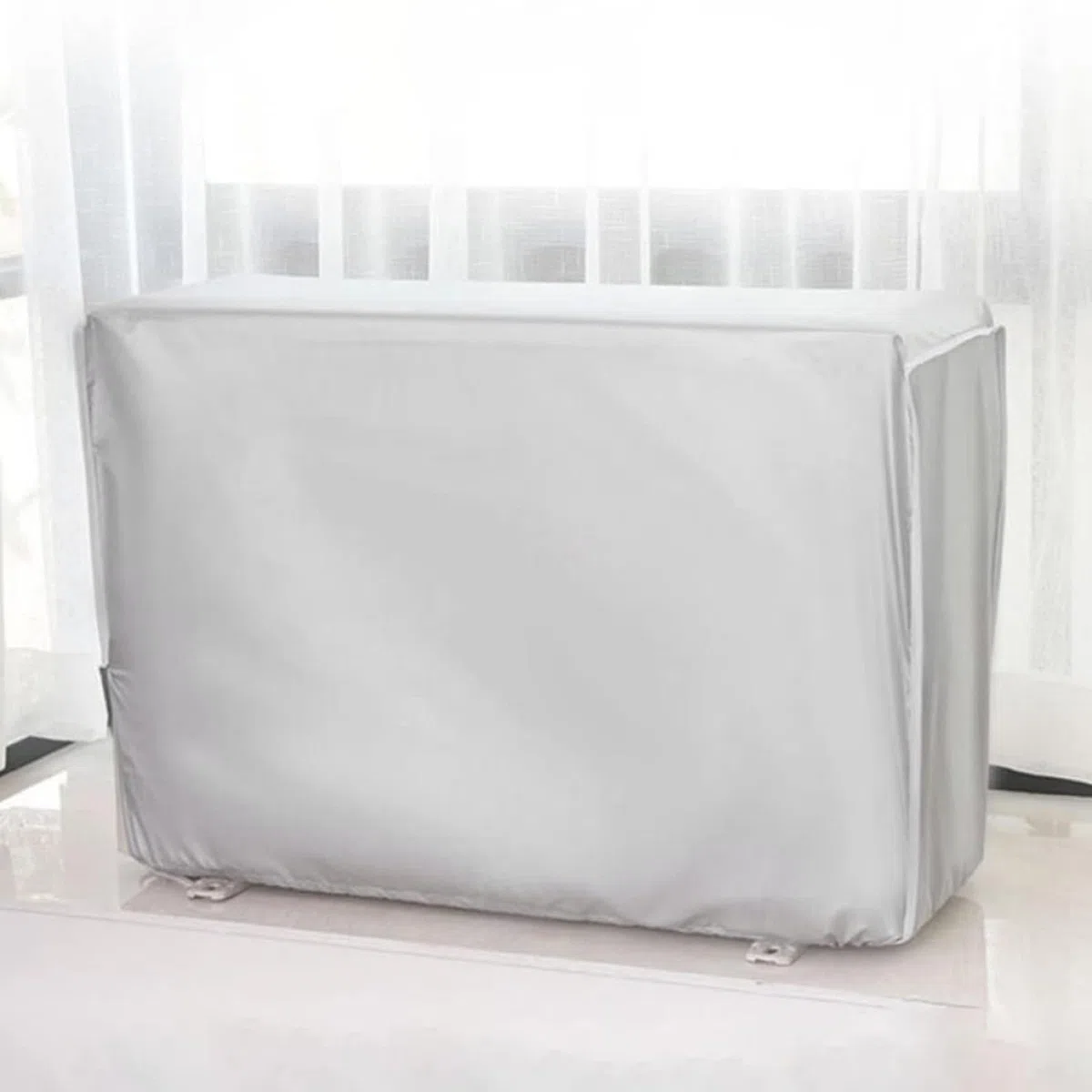 HEEPDD Copertura per Condizionatore d'Aria per Finestra, Trasmissione della Luce Protezione Antipolvere per Finestra Esterna Copertura Protettiva per Apparecchio Esterno (80x30x57 cm /