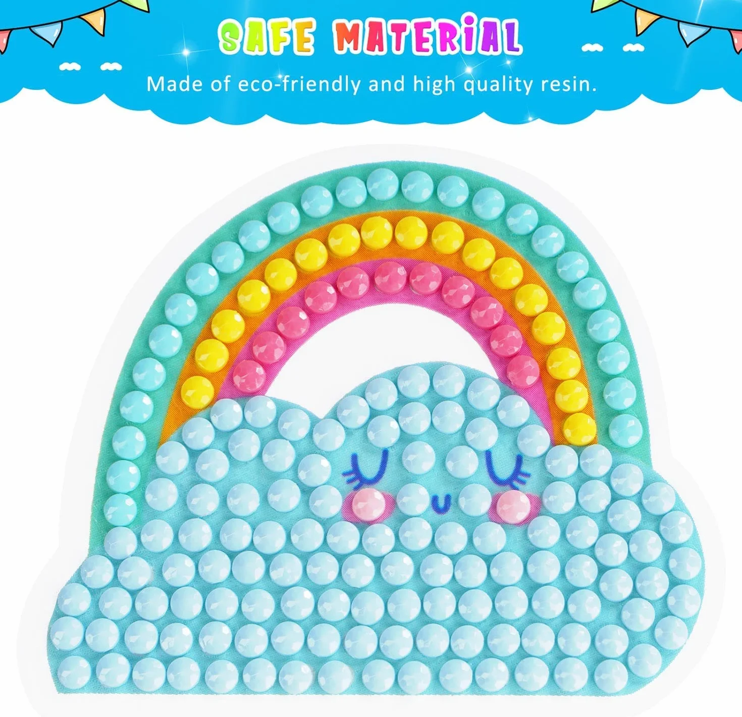 BOUTIKS 40 Pezzi 5D Diamond Painting Adesivi Bambini Kit Scatola DIY Mondo Animale Marino Pittura Diamante Arte Mosaico Adesivi