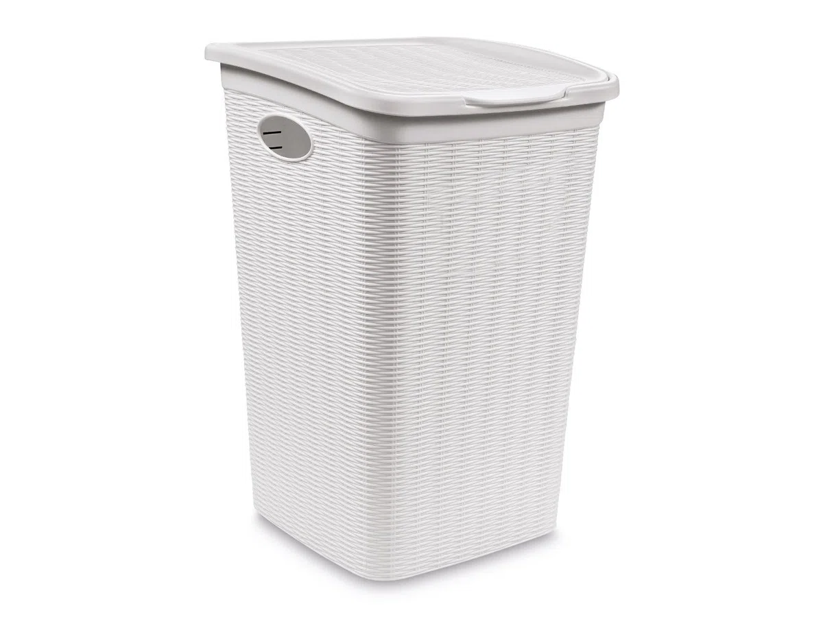 Stefanplast Elegance Porta Biancheria, Bianco, 28.5 x 39 x 54 cm